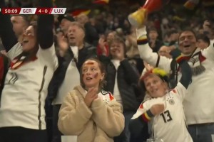 盧森堡禁區(qū)內解圍不力！基米西門前打門雙響！德國4-0領先盧森堡